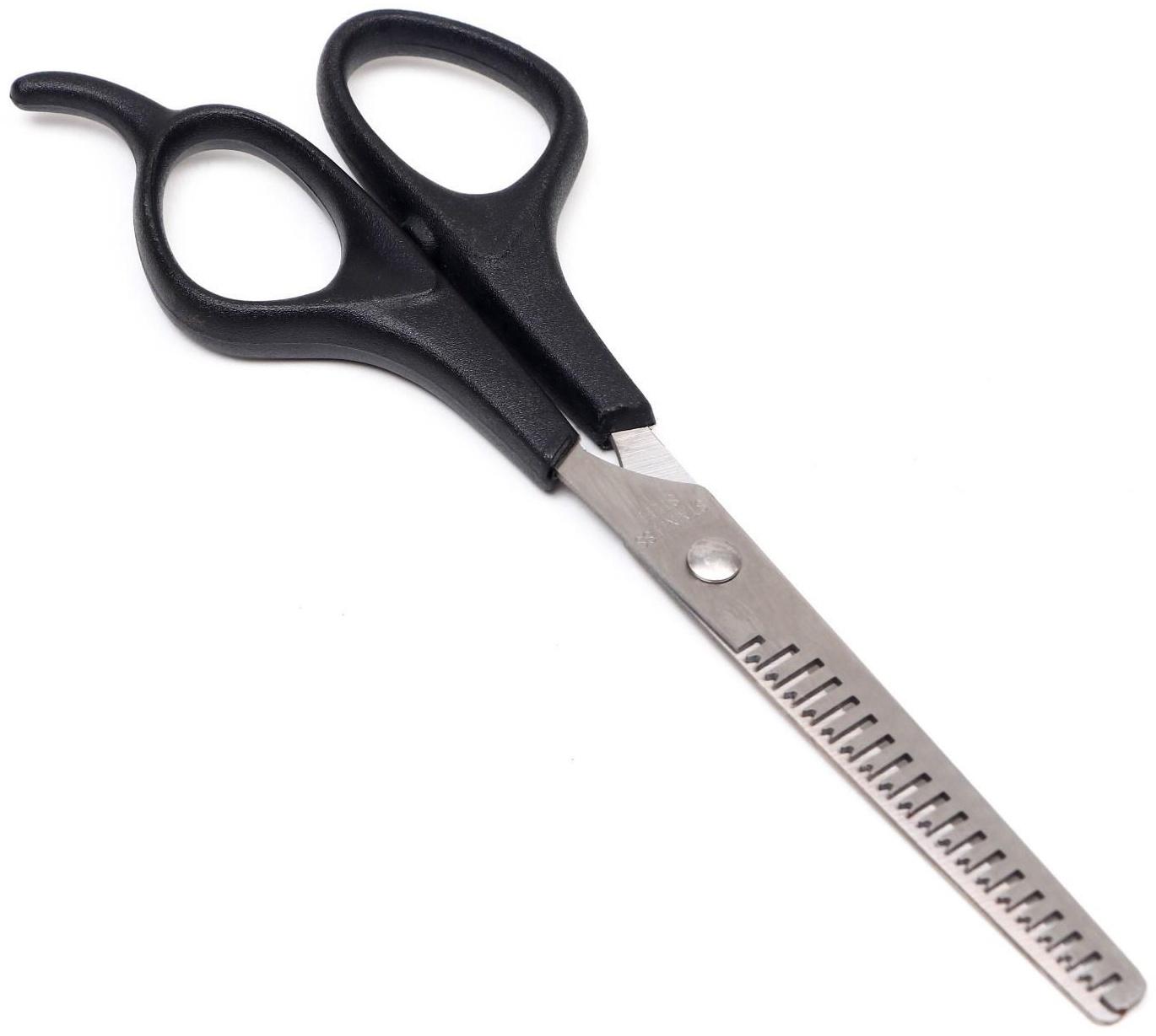 Ножницы филировочные для стрижки собак и кошек, пластиковые ручки, микс цветов