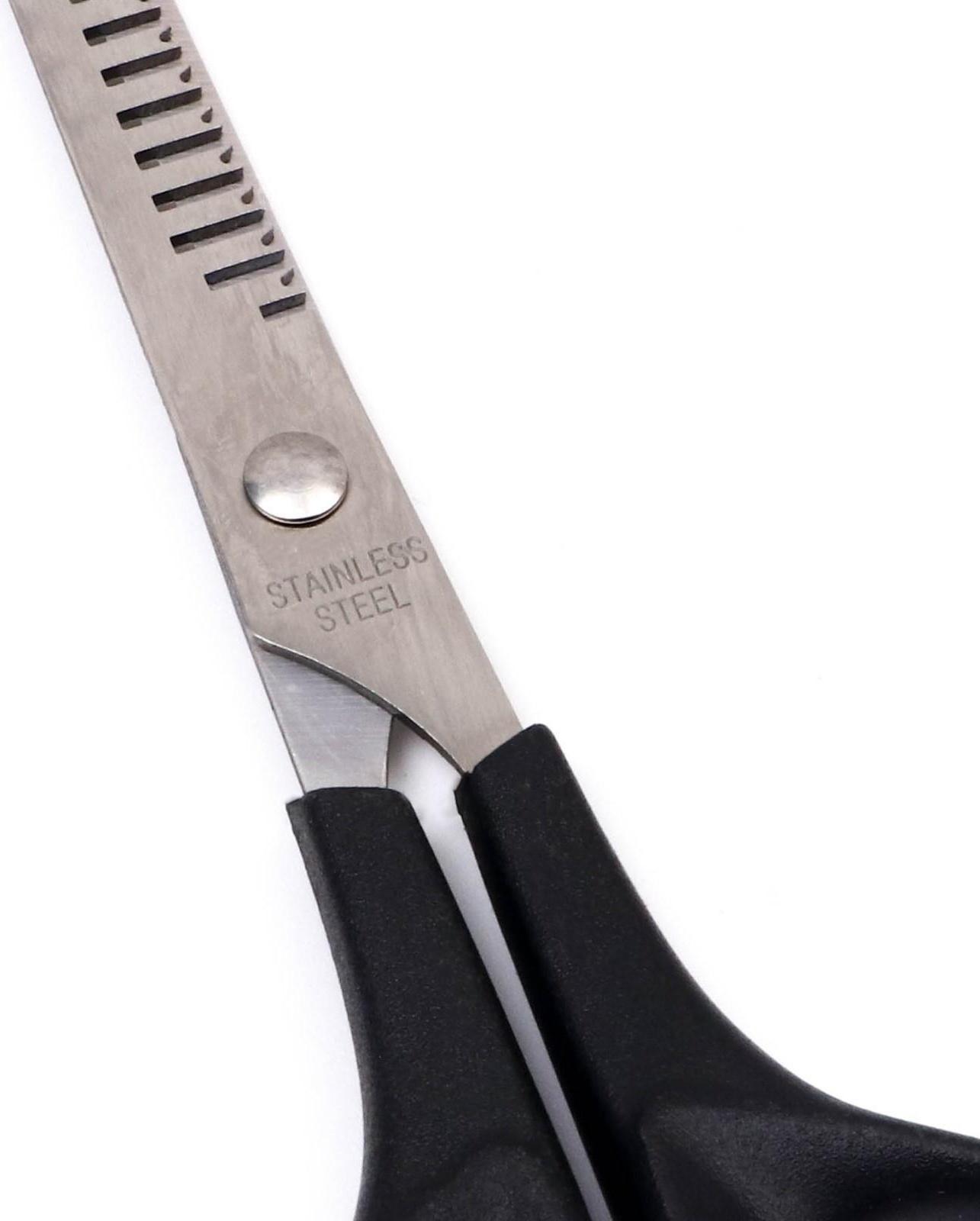 Ножницы филировочные для стрижки собак и кошек, пластиковые ручки, микс цветов