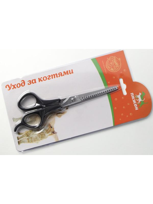 Ножницы филировочные для стрижки собак и кошек, пластиковые ручки, микс цветов