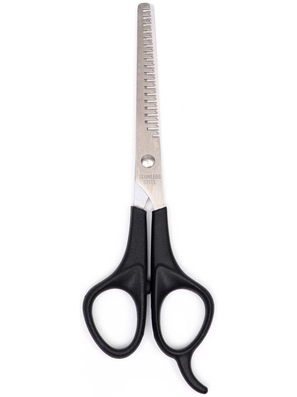 Ножницы филировочные для стрижки собак и кошек, пластиковые ручки, микс цветов