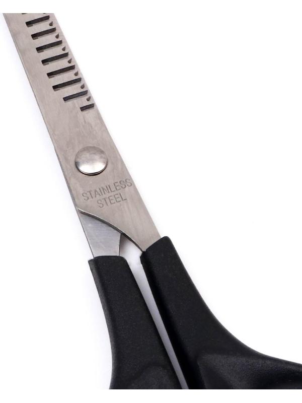 Ножницы филировочные для стрижки собак и кошек, пластиковые ручки, микс цветов