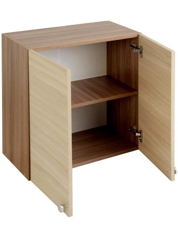 Шкаф навесной, 800 × 290 × 626, Ясень шимо темный/Ясень шимо светлый