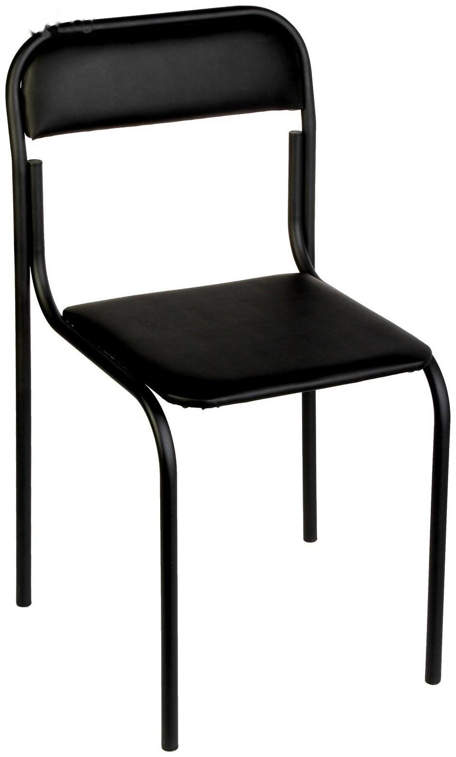 Стул Аскона, искусственная кожа, чёрный, каркас черный