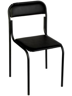 Стул Аскона, искусственная кожа, чёрный, каркас черный