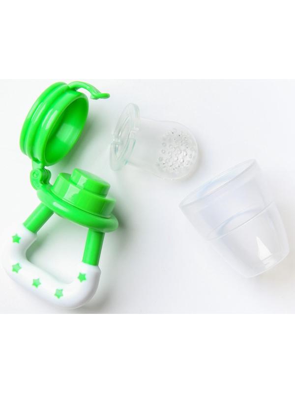 Ниблер для прикорма, с силиконовой сеточкой, цвет зеленый