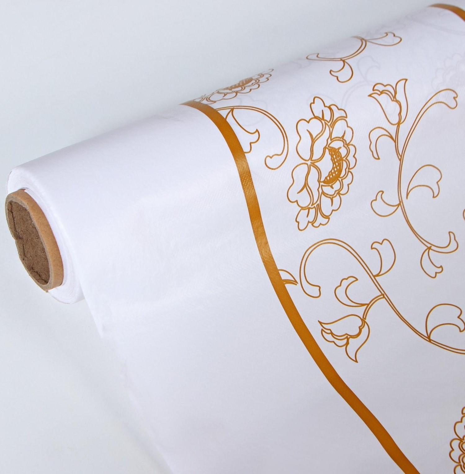 Клеёнка столовая на нетканой основе, ширина 137 см, толщина 0,08 мм, рулон 20 м