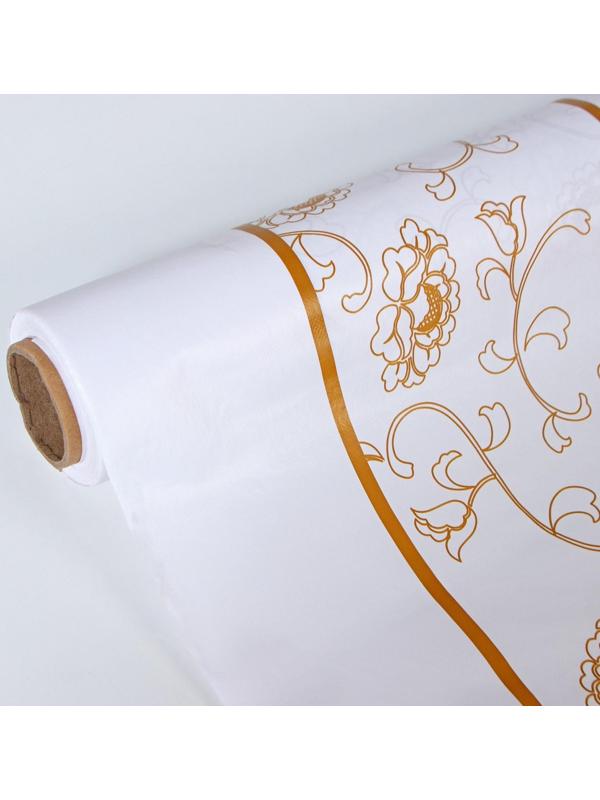 Клеёнка столовая на нетканой основе, ширина 137 см, толщина 0,08 мм, рулон 20 м