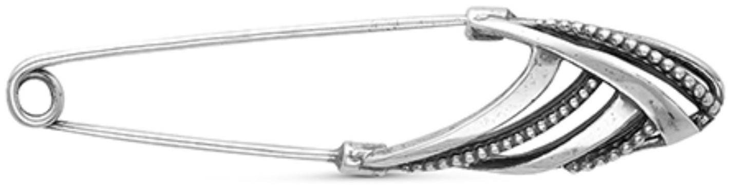 Булавка посеребрение с оксидированием, 4,2см