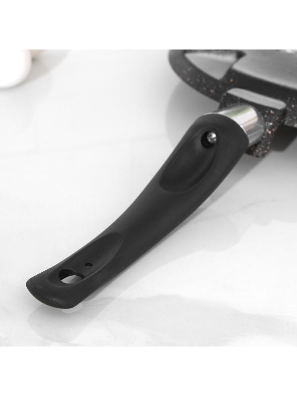 Сковорода «Оладница», d=23 см, пластиковая ручка, антипригарное покрытие, цвет чёрный