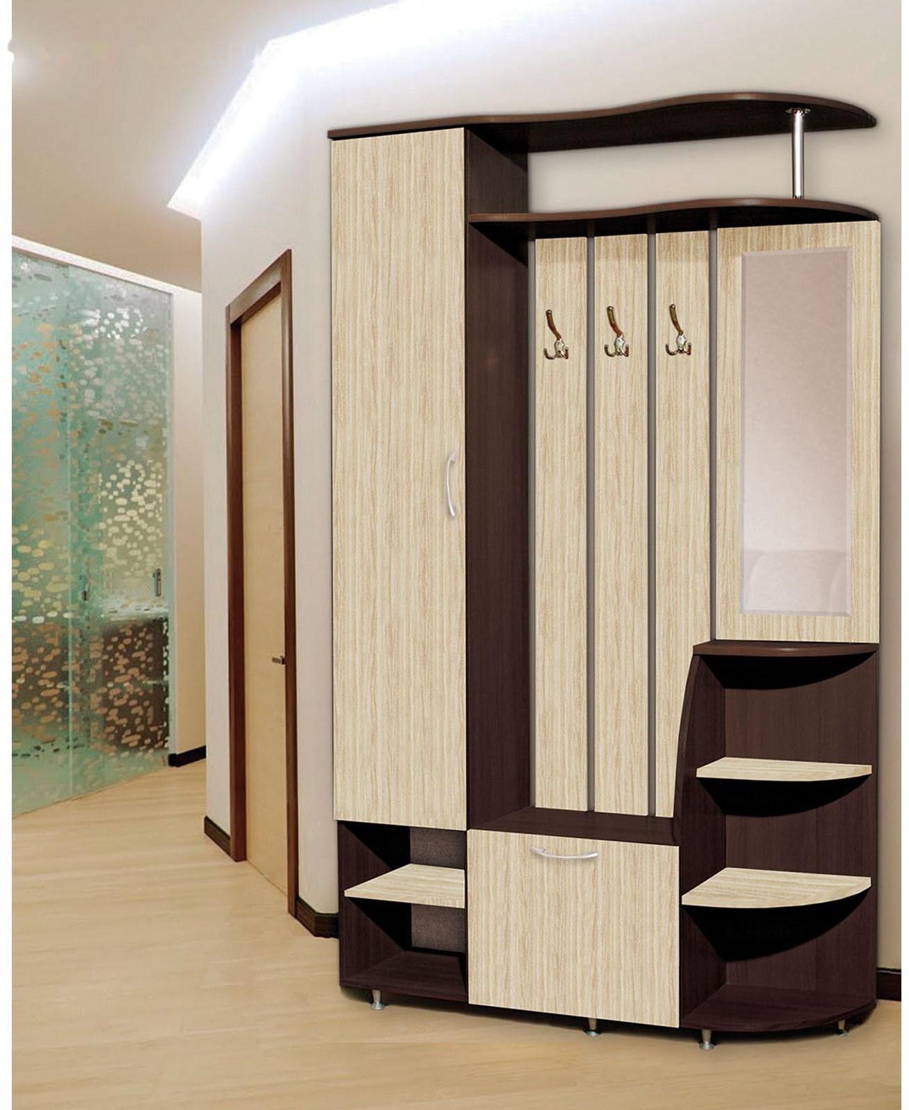 Прихожая Ксения-2 левая, 2050х1200х350, Венге/Дуб молочный