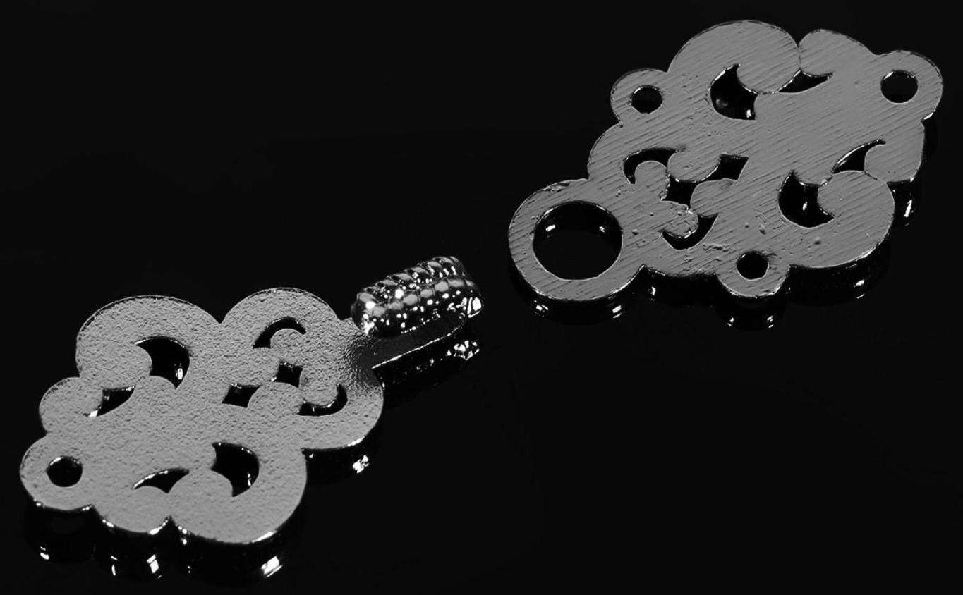 Декоративная застёжка, 4,5 × 1,5 см, цвет чёрный