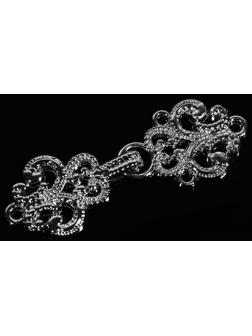 Декоративная застёжка, 4,5 × 1,5 см, цвет чёрный