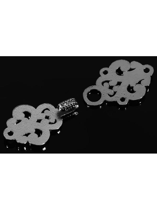 Декоративная застёжка, 4,5 × 1,5 см, цвет чёрный