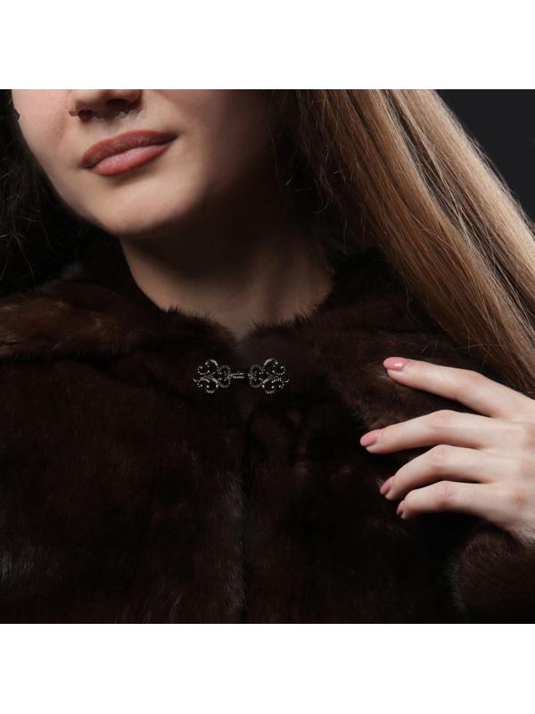 Декоративная застёжка, 4,5 × 1,5 см, цвет чёрный