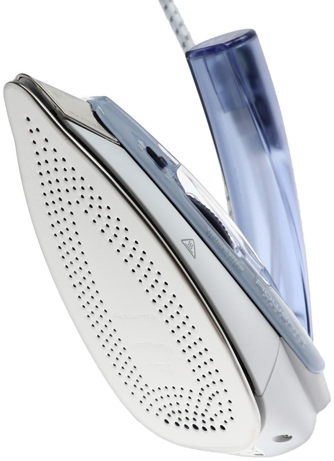 Утюг Rowenta DA1510, 1000 Вт, нержавеющая сталь, 45 г/мин, 70 мл, дорожный, бело-синий