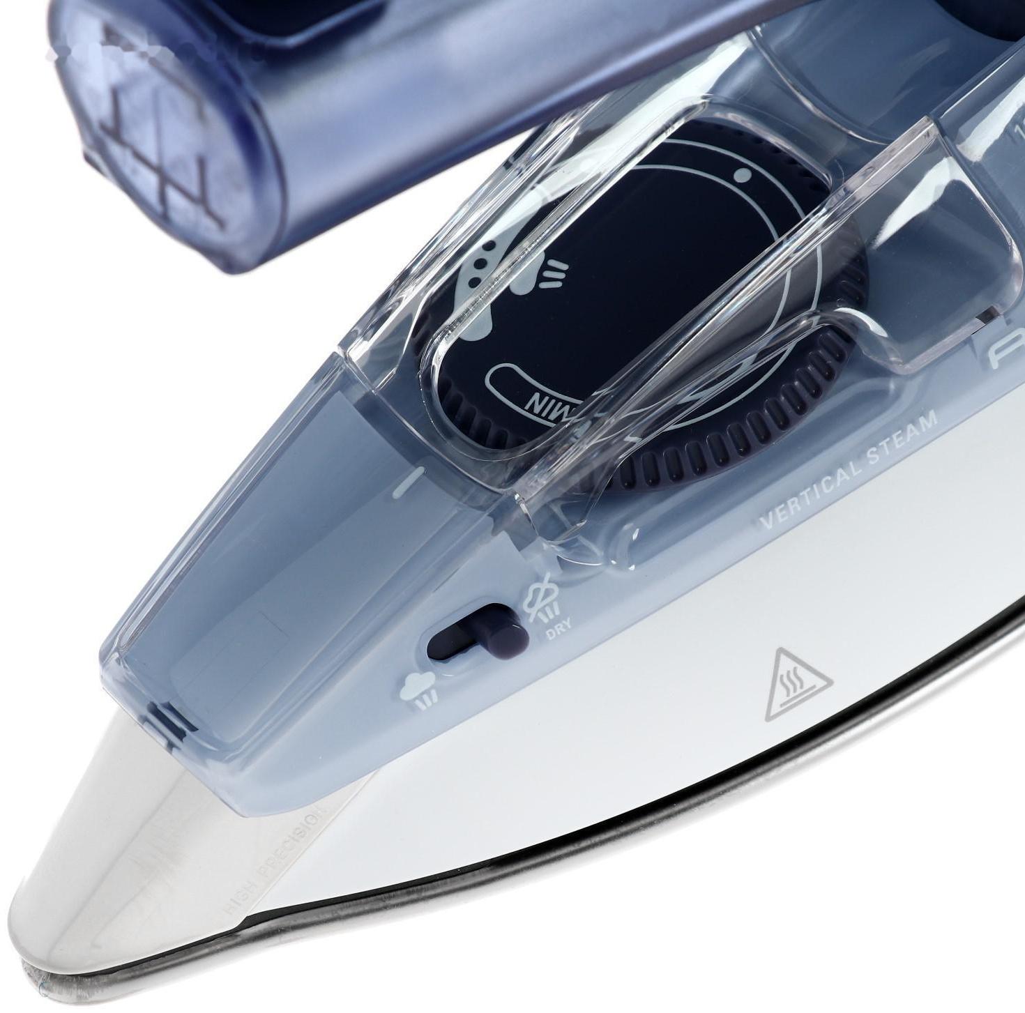 Утюг Rowenta DA1510, 1000 Вт, нержавеющая сталь, 45 г/мин, 70 мл, дорожный, бело-синий