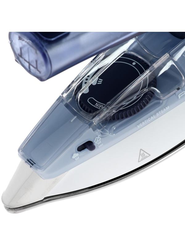 Утюг Rowenta DA1510, 1000 Вт, нержавеющая сталь, 45 г/мин, 70 мл, дорожный, бело-синий