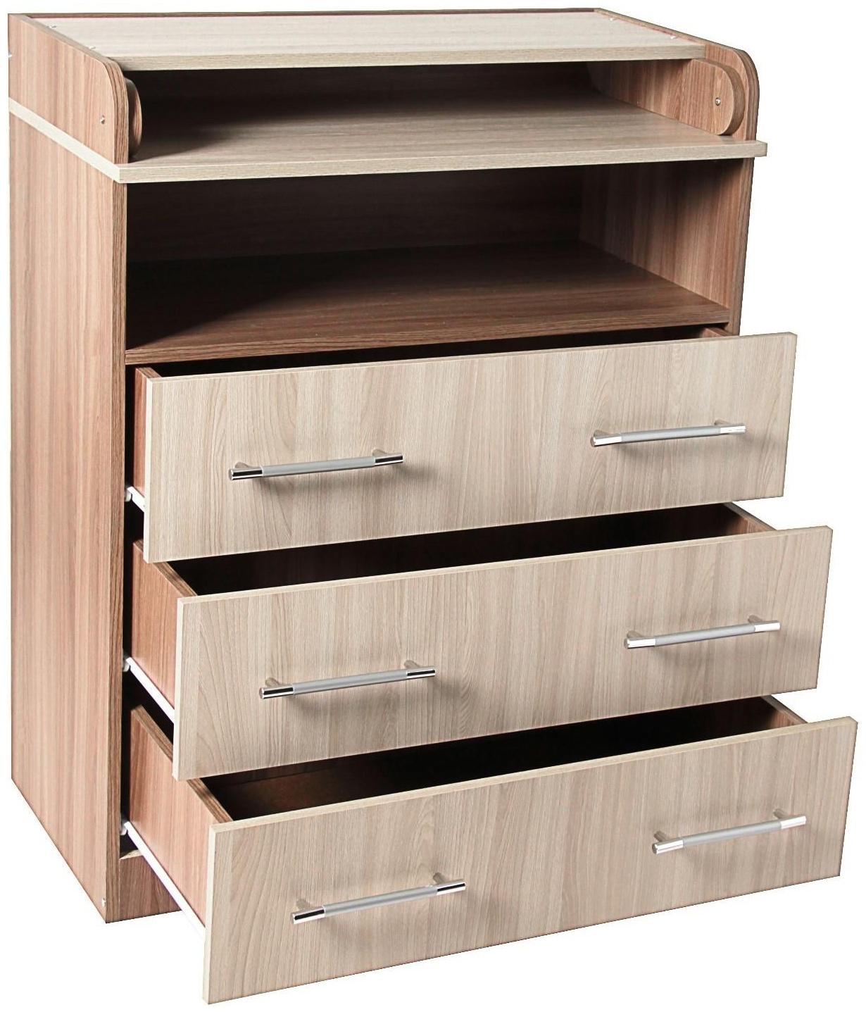 Комод «Гермес», 1 000 × 800 × 440 (730) мм, ясень шимо тёмный/светлый