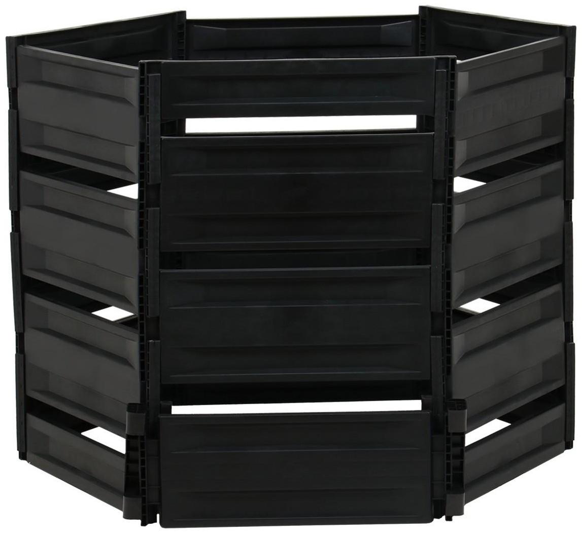 Компостер пластиковый, 800 л, 125 × 105 × 84 см, чёрный