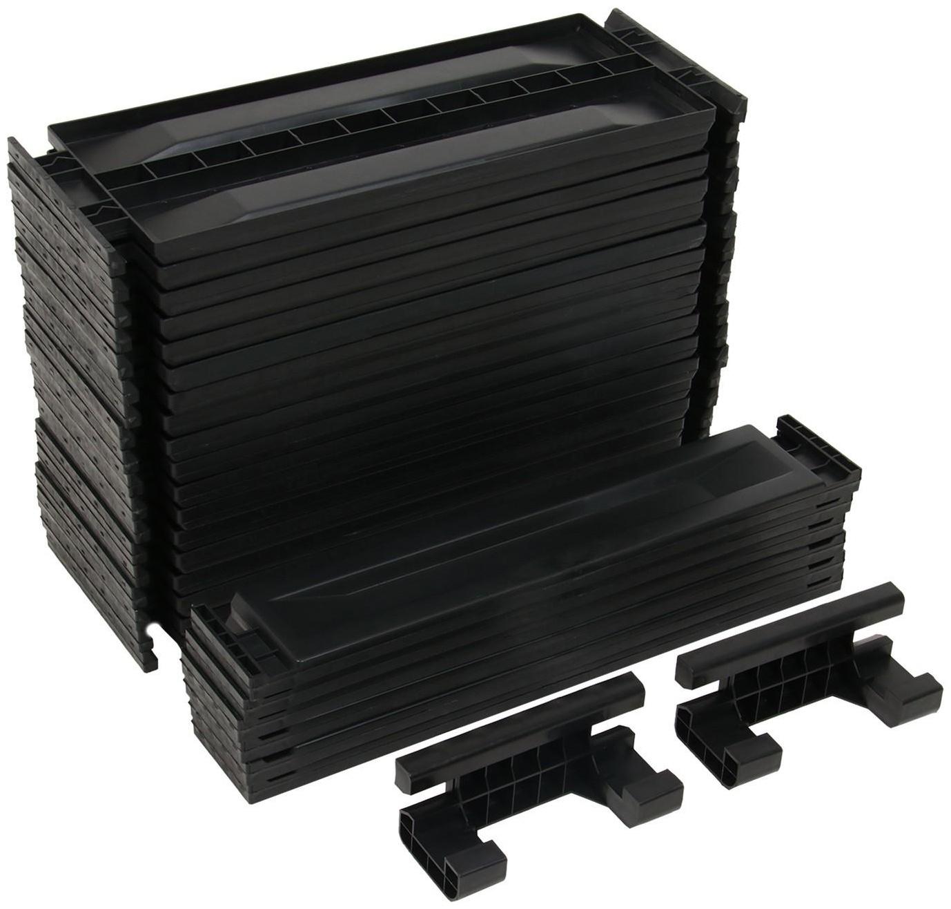 Компостер пластиковый, 800 л, 125 × 105 × 84 см, чёрный