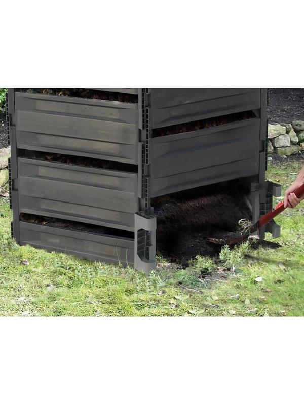 Компостер пластиковый, 800 л, 125 × 105 × 84 см, чёрный