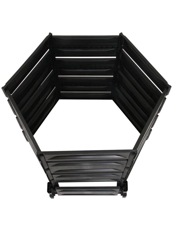 Компостер пластиковый, 800 л, 125 × 105 × 84 см, чёрный