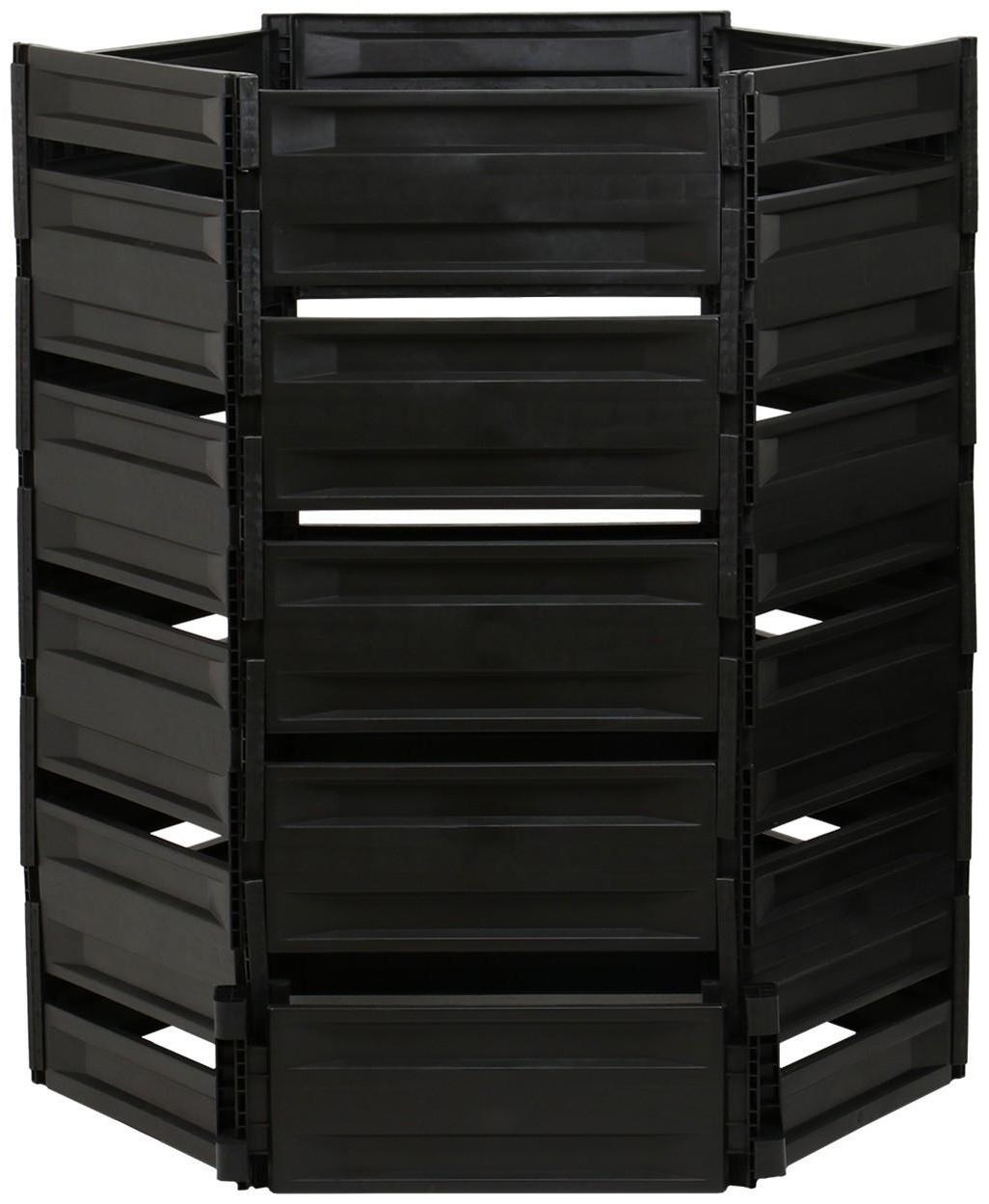 Компостер пластиковый, 1 200 л, 125 × 105 × 140 см, чёрный