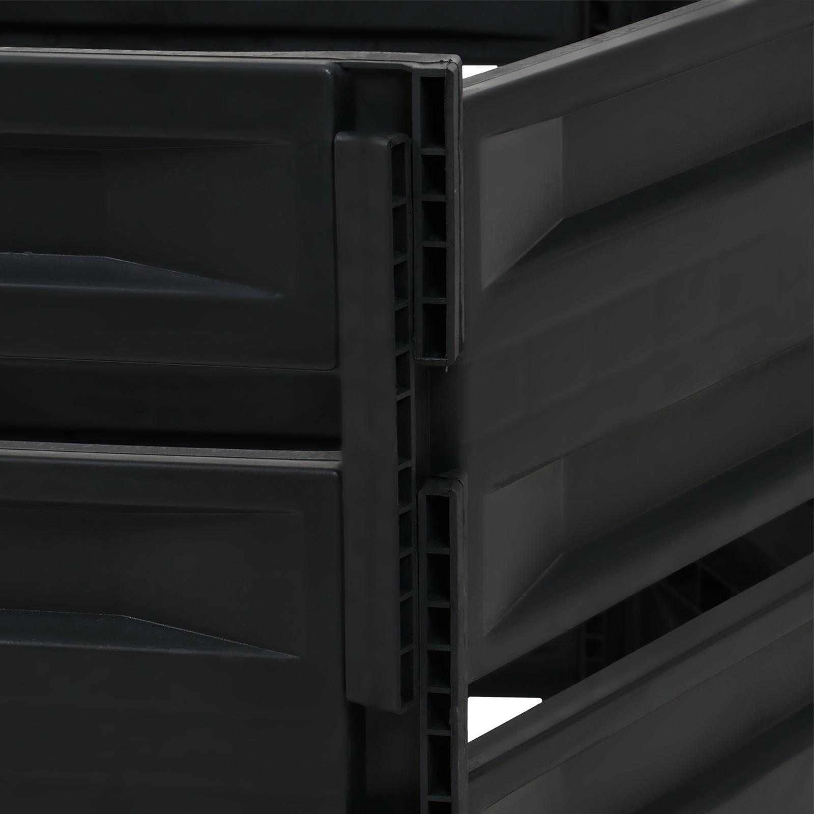 Компостер пластиковый, 1 200 л, 125 × 105 × 140 см, чёрный