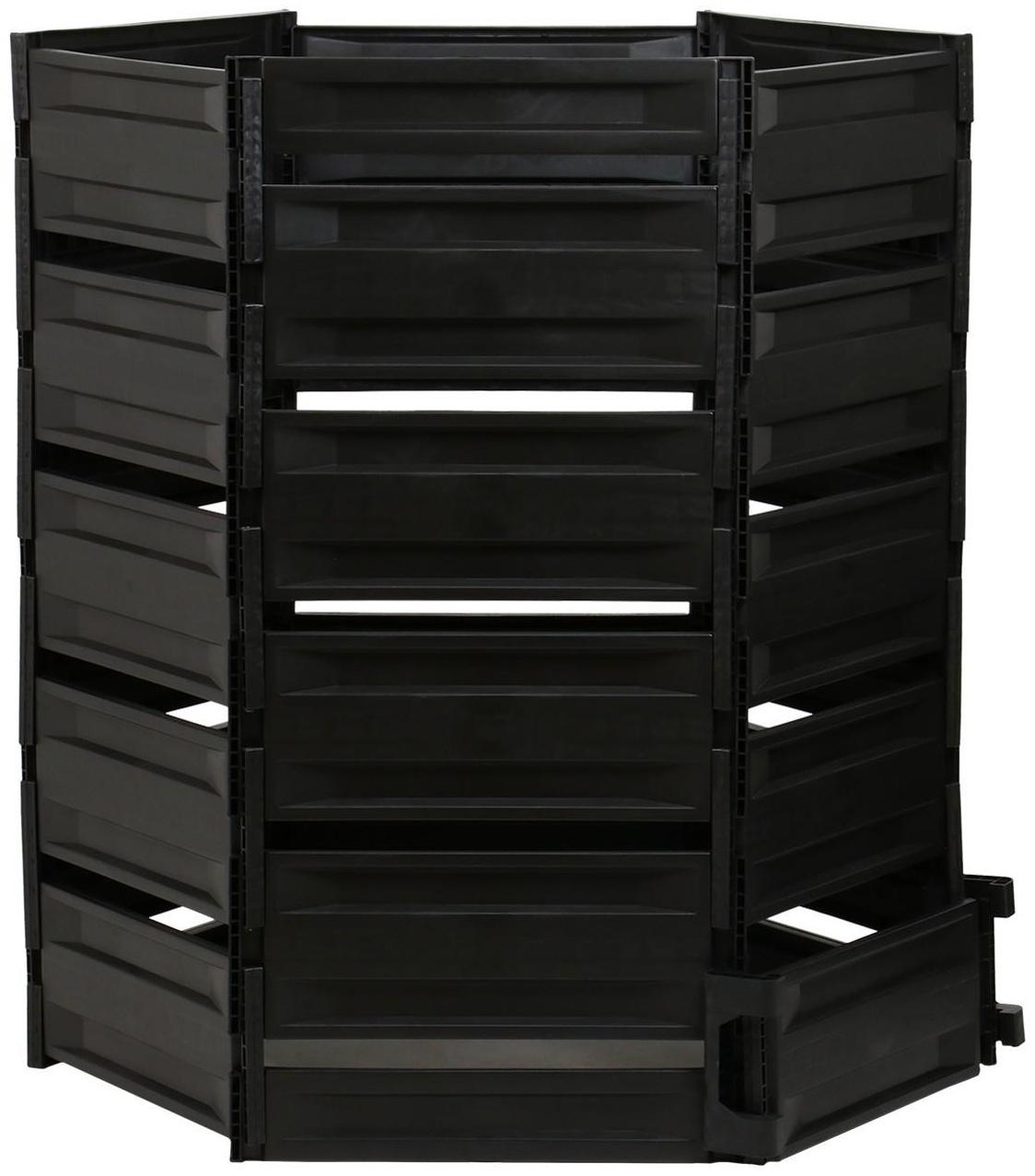 Компостер пластиковый, 1 200 л, 125 × 105 × 140 см, чёрный