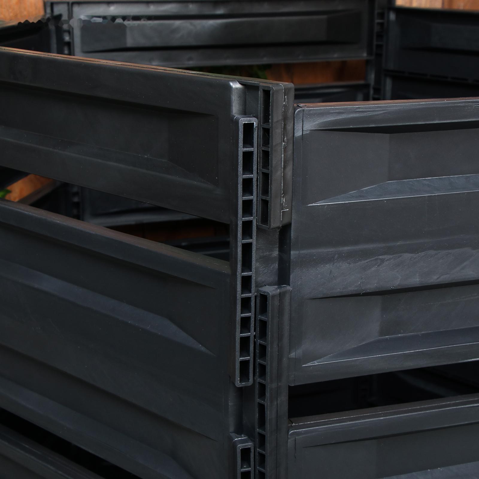 Компостер пластиковый, 1 200 л, 125 × 105 × 140 см, чёрный