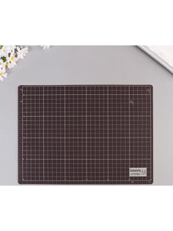 Резиновый мат двухсторонний для творчества А4 белый с чёрным 22х30х0,3 см