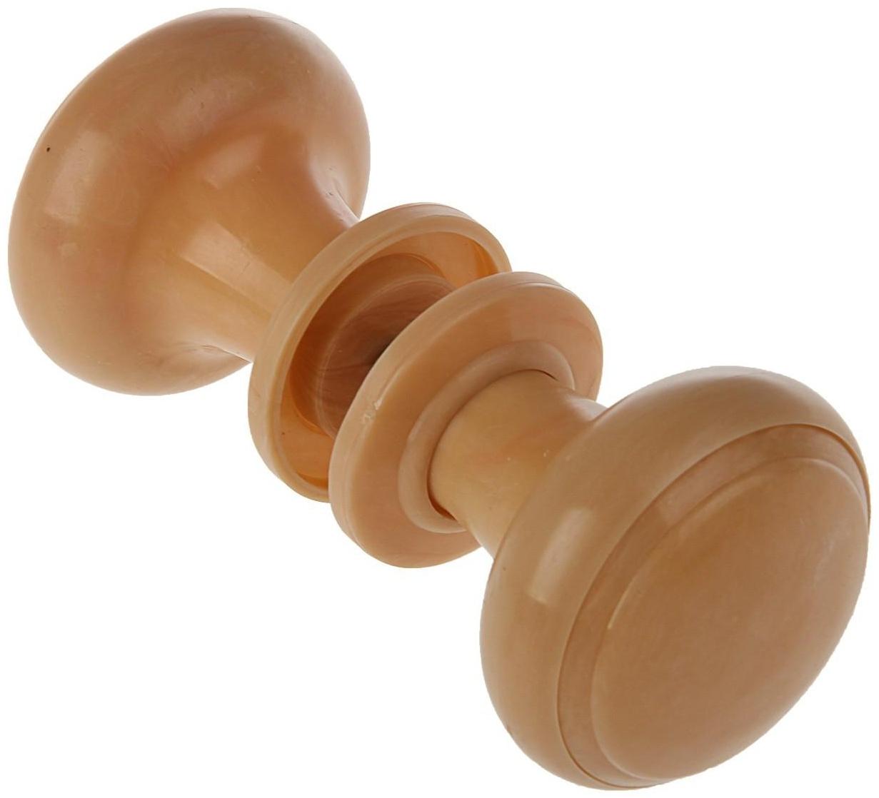 Ручка дверная пластмассовая, d=70, цвет светлое дерево