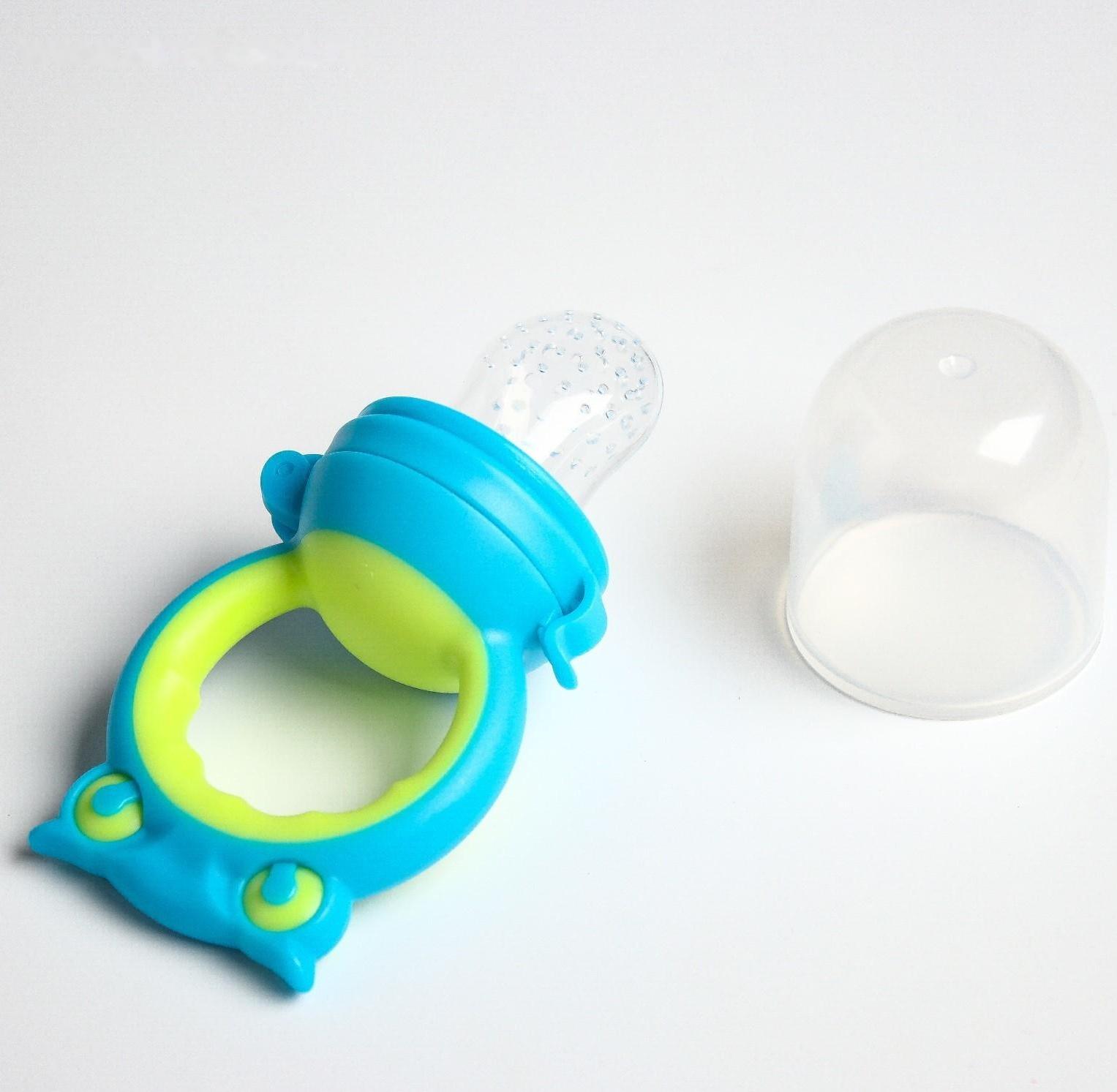 Ниблер для прикорма «Совушка», с силиконовой сеточкой, цвет голубой