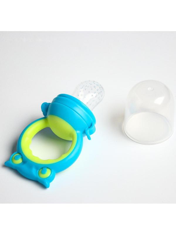 Ниблер для прикорма «Совушка», с силиконовой сеточкой, цвет голубой