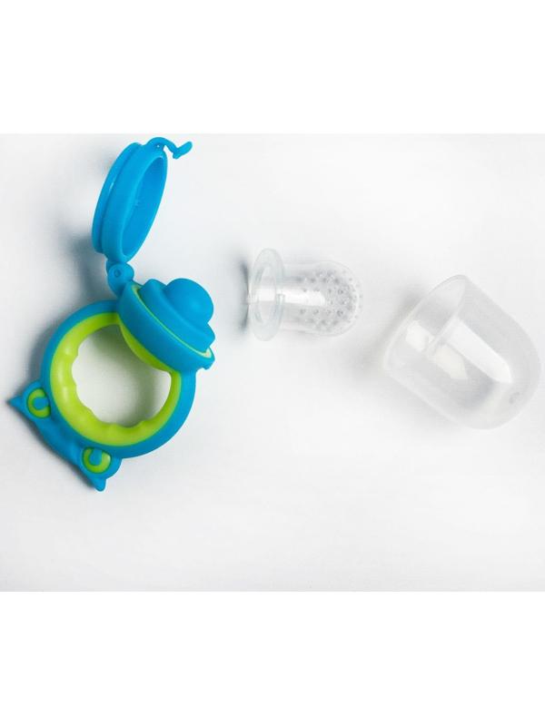 Ниблер для прикорма «Совушка», с силиконовой сеточкой, цвет голубой