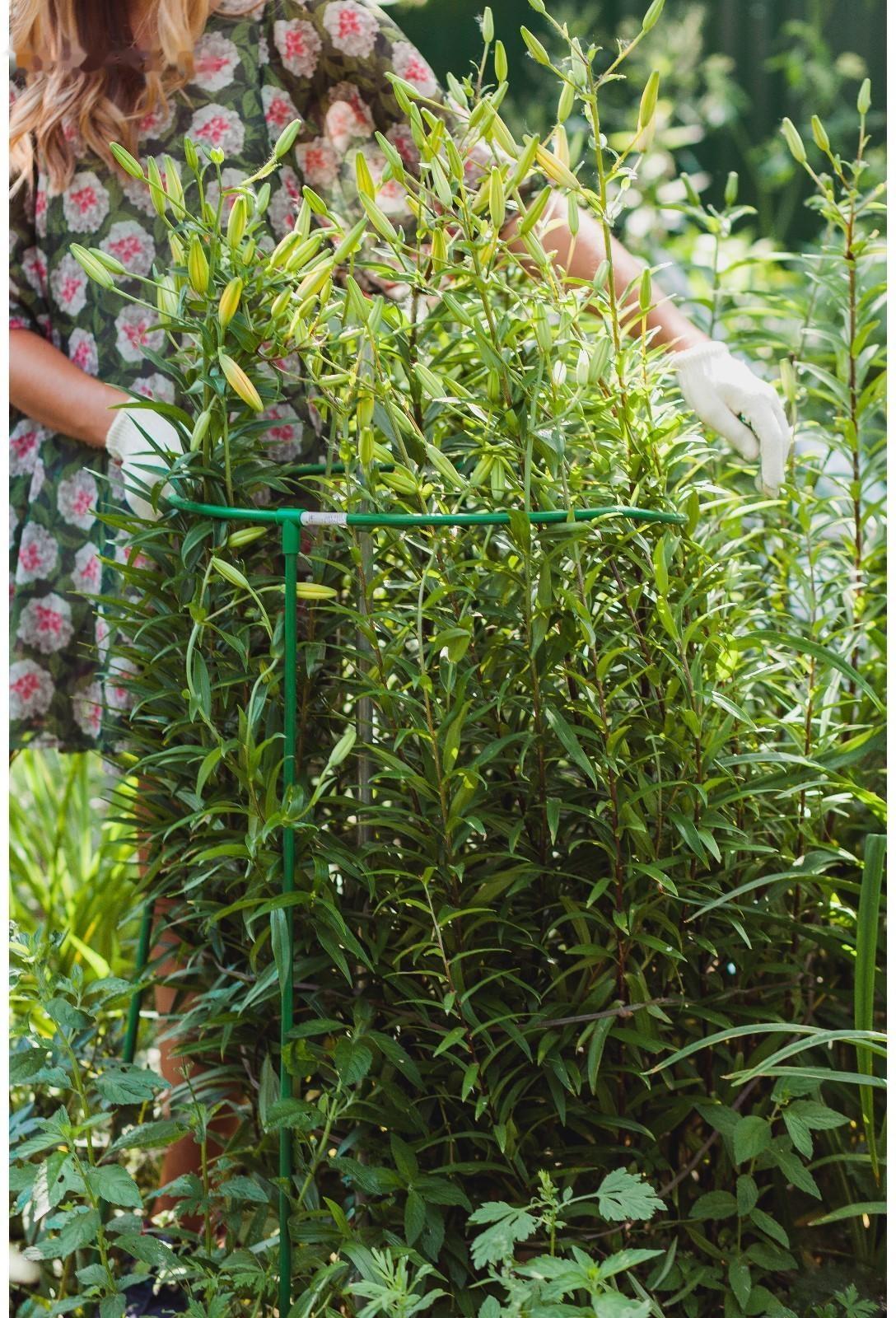 Кустодержатель, d = 50 см, h = 100 см, ножка d = 1 см, металл, зелёный, троеножка