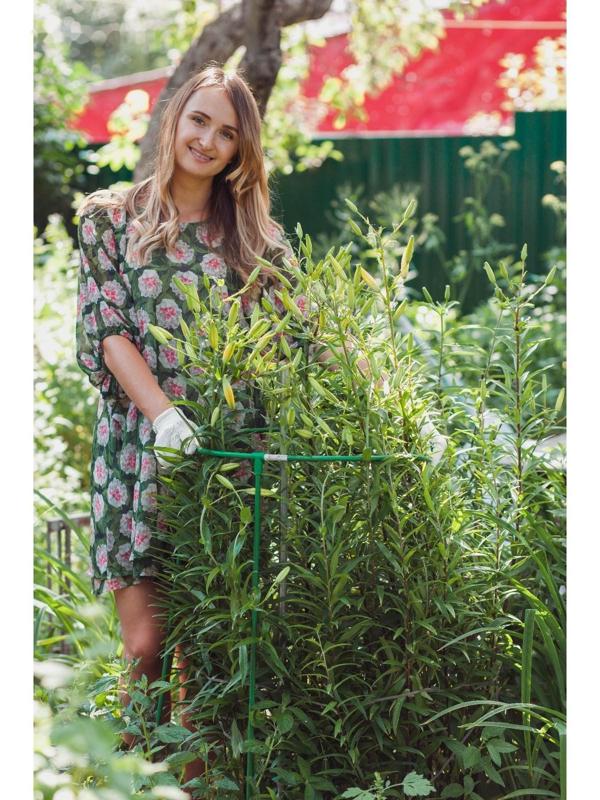 Кустодержатель, d = 50 см, h = 100 см, ножка d = 1 см, металл, зелёный, троеножка