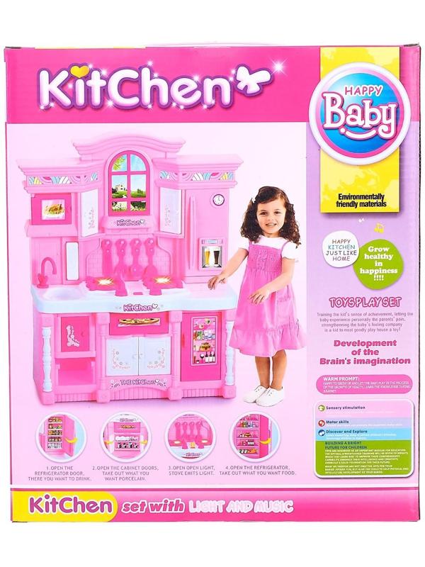 Игровой набор «Стильная кухня» розовая, световые и звуковые эффекты