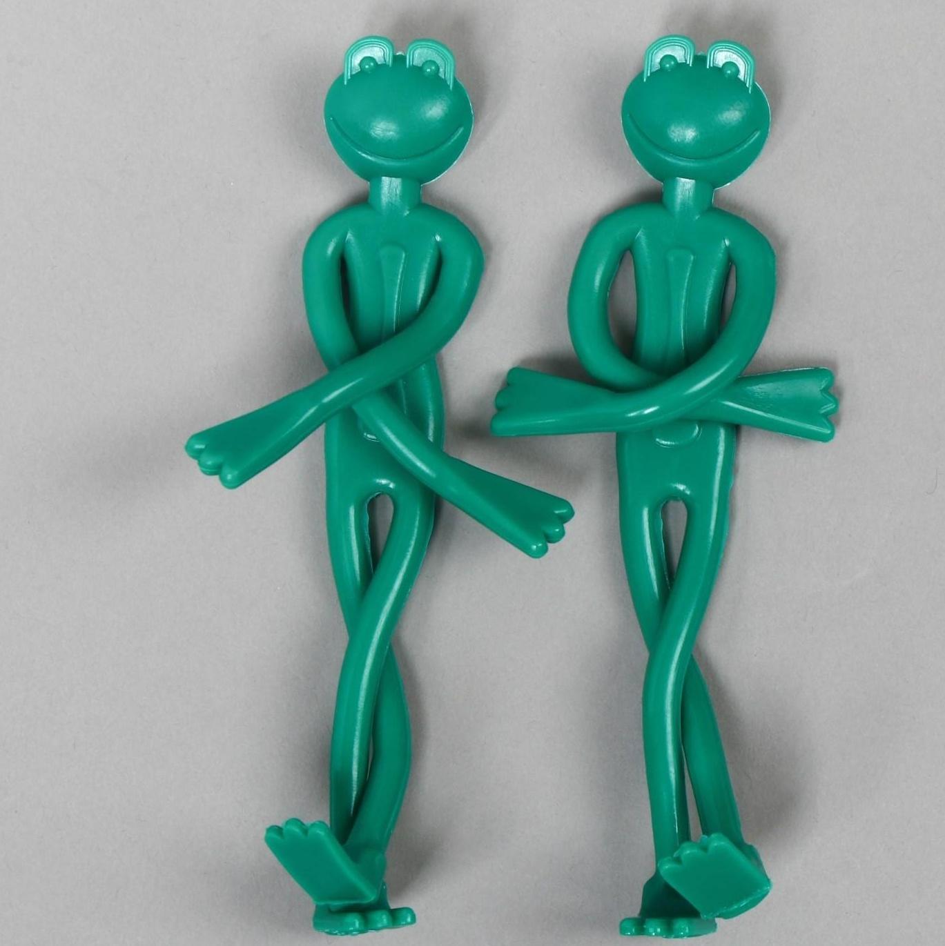 Подвязка для растений «Лягушка», набор 2 шт., зелёная