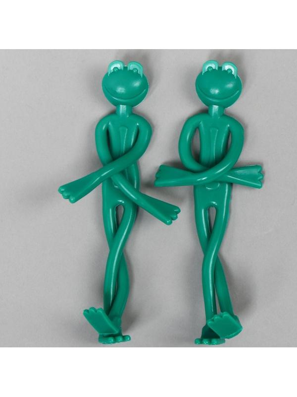 Подвязка для растений «Лягушка», набор 2 шт., зелёная