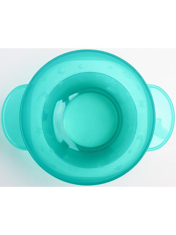 Набор детской посуды, 3 предмета: миска на присоске 330 мл, крышка, ложка, от 5 мес., цветаМИКС