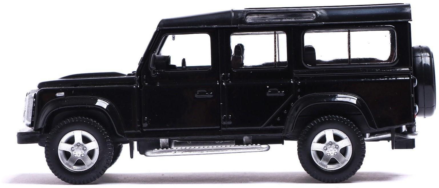 Машина металлическая LAND ROVER DEFENDER, 1:32, открываются двери, инерция, цвет чёрный