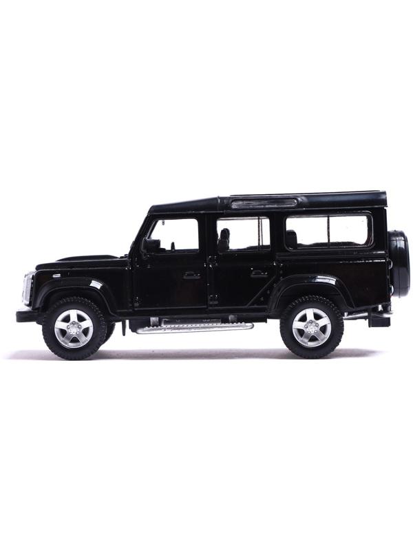 Машина металлическая LAND ROVER DEFENDER, 1:32, открываются двери, инерция, цвет чёрный