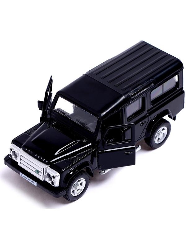 Машина металлическая LAND ROVER DEFENDER, 1:32, открываются двери, инерция, цвет чёрный