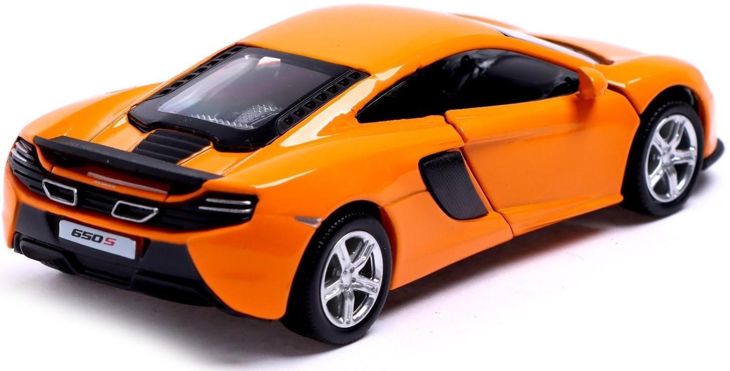 Машина металлическая MCLAREN 650S, 1:32, открываются двери, инерция, цвет оранжевый