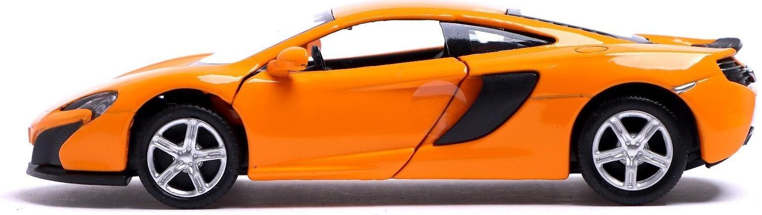 Машина металлическая MCLAREN 650S, 1:32, открываются двери, инерция, цвет оранжевый