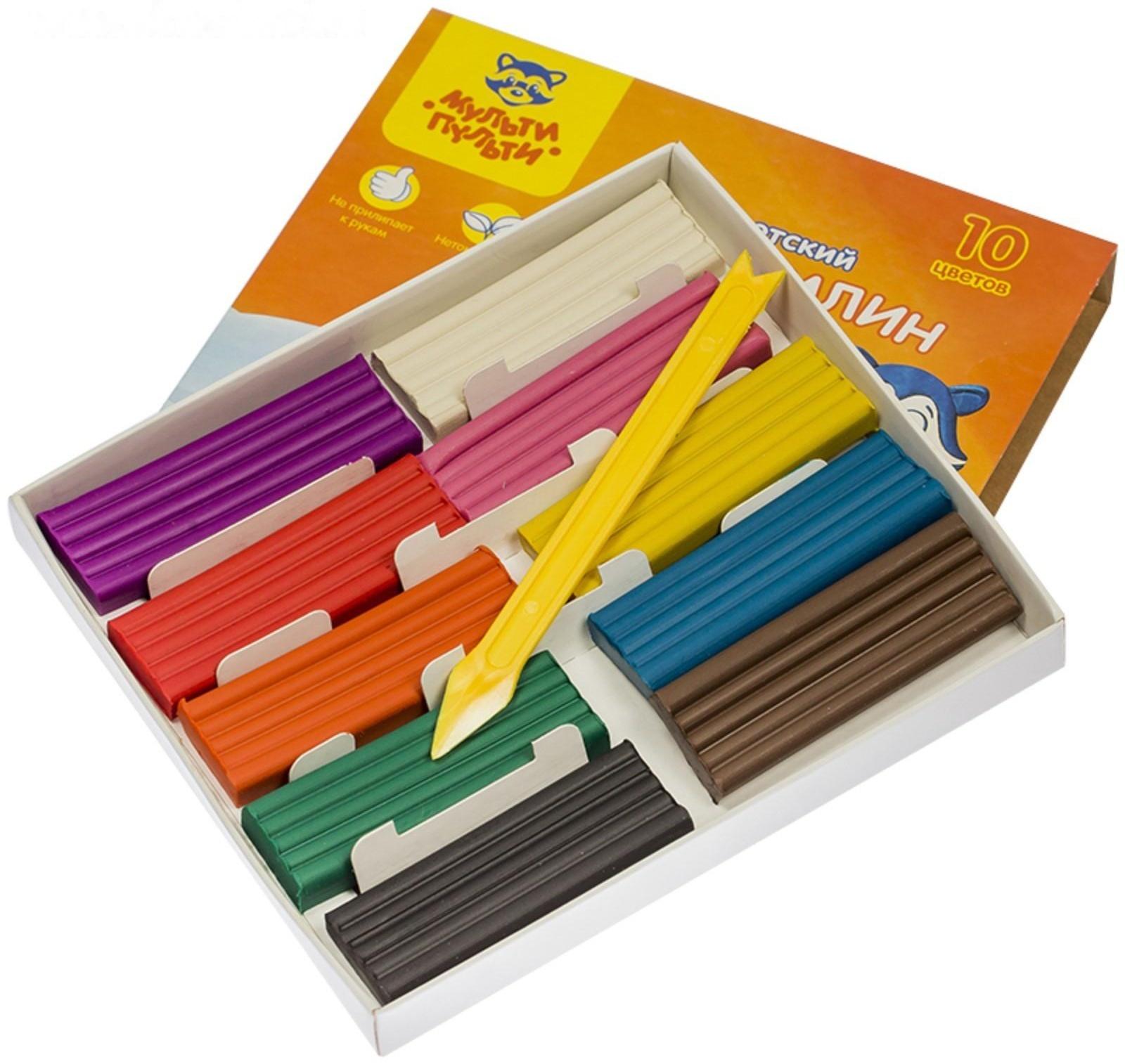 Пластилин 10 цветов 
