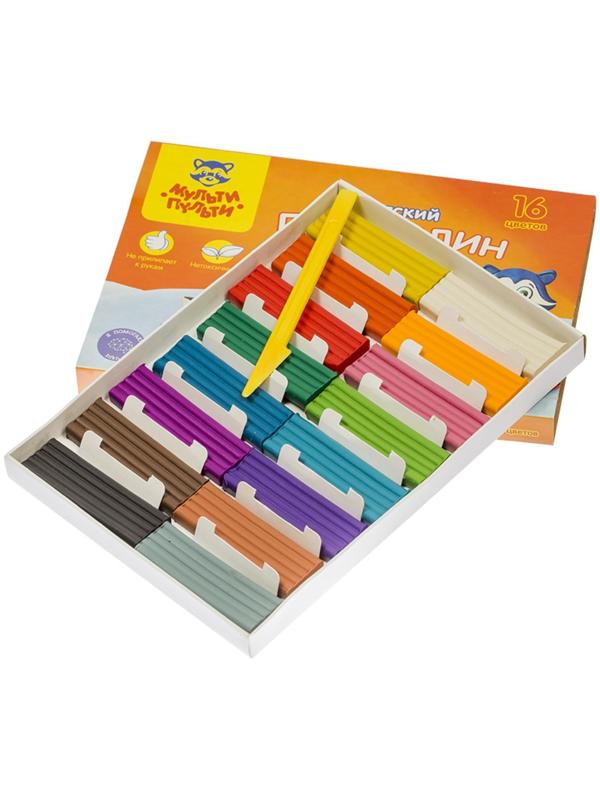 Пластилин 16 цветов 240 гр Мульти-Пульти 