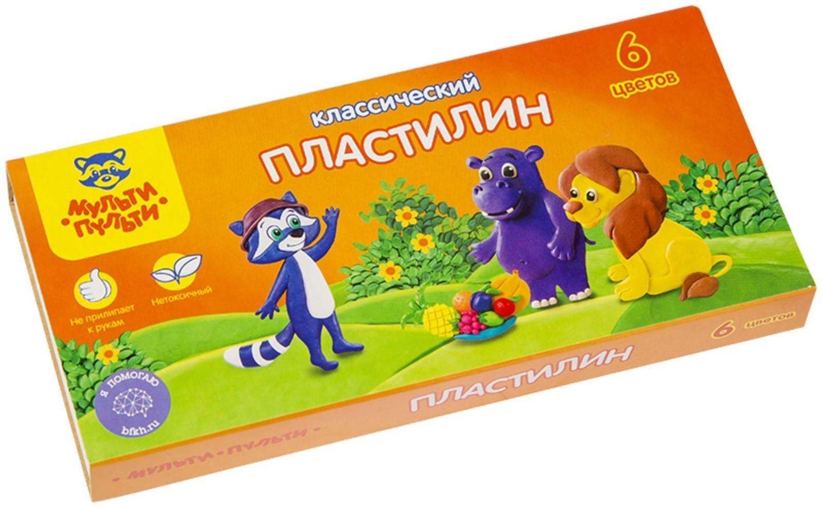 Пластилин 6 цветов 