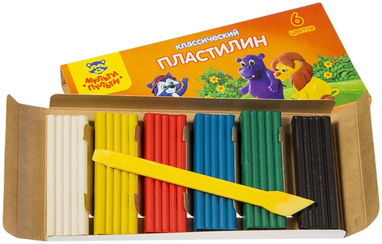 Пластилин 6 цветов 